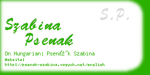 szabina psenak business card